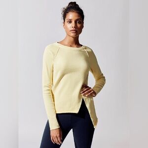 NWOT Frank & Eileen Lab Asymmetric Sweatshirt Canary Yellow L